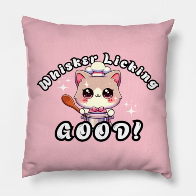 Whisker licking Good! Pillow by Cun-Tees!