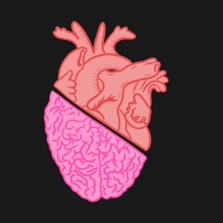 Pink and red heart and brain T-Shirt