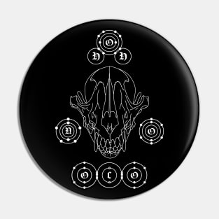 Apocalypse Coyote (black and white) Pin