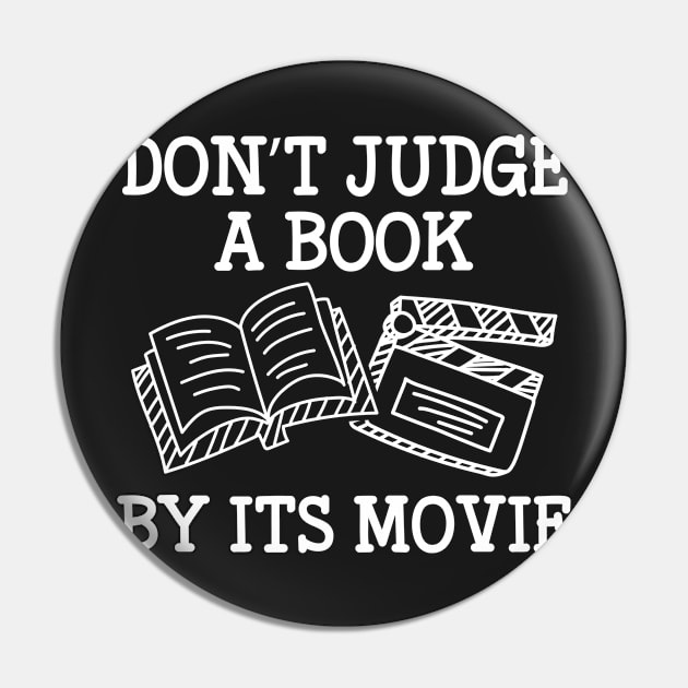 Don't Judge A Book By Its Movie Pin by VectorPlanet