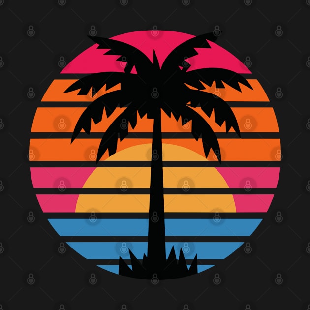 Vintage Palms Retro Sun Vacation by Macphisto Shirts