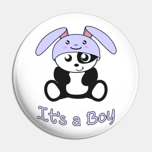 Panda, It's a boy, for birth, birthday, baby boy Pin