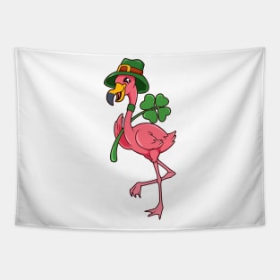 Flamingo Leprechaun - St Patricks Flamingo Tapestry