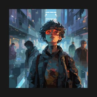 Anime Cyberpunk Design T-Shirt