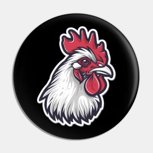 chicken rooster Logo Pin