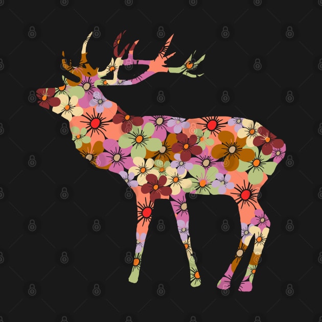 deer stag flower wild animal hunting bloom by rh_naturestyles