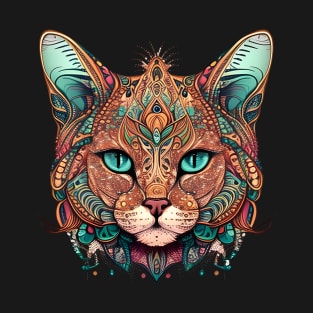 Cat Boho Vintage - Colorful Cat Kitten Lover T-Shirt