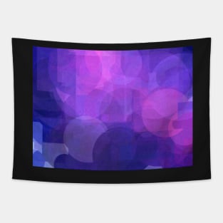Pink Purple Blue Circles Abstract Tapestry