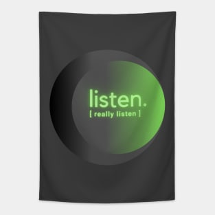 Listen | Green Grey Gradient Tapestry