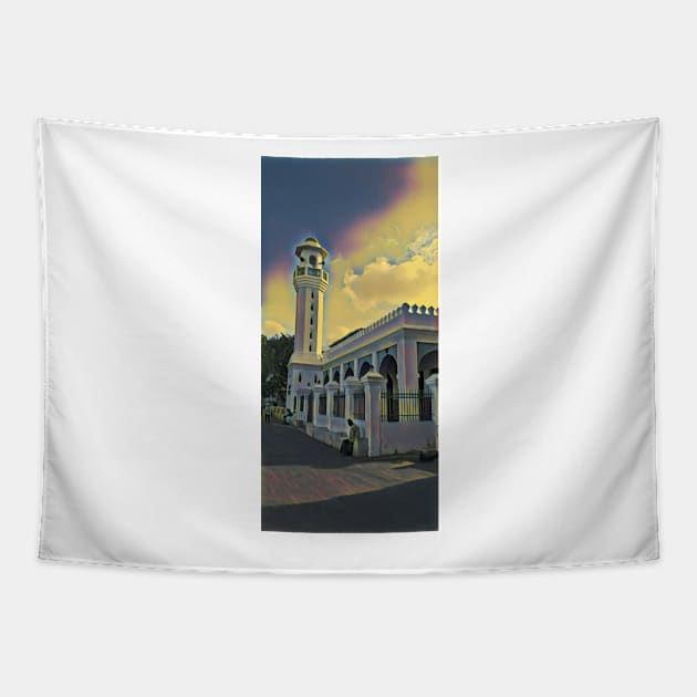 Beautiful Building Art Tapestry by Avivacreations