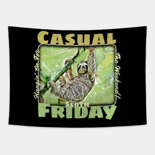 Casual Sloth Friday Tapestry