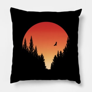 Sunset mountain hike Pillow