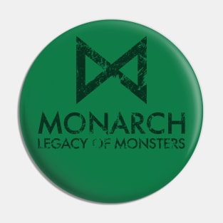 Monarch: Legacy of Monsters titles (black & weathered) Pin