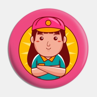 Painter Woman Pin