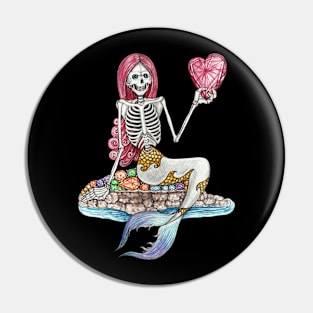 Mermaid skull. Pin