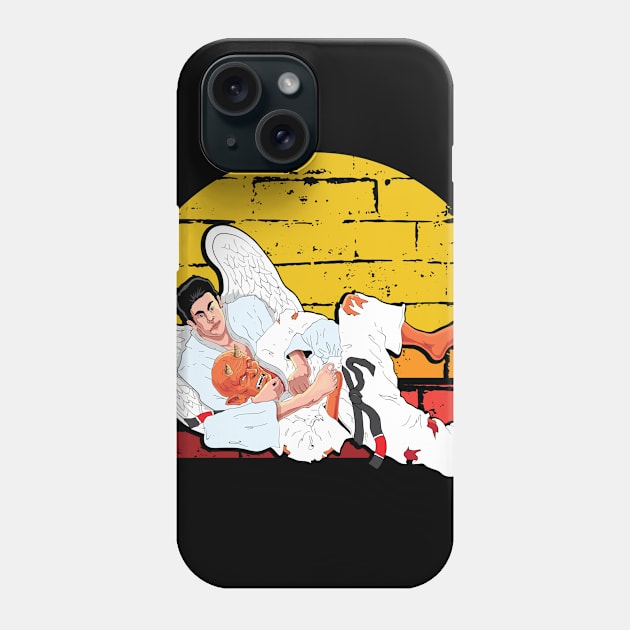 Jiu jitsu demon & Angel grappling BJJ sunset T-shirt Phone Case by tmuzaa