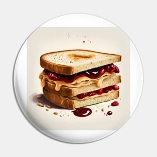 Peanut Butter and Jelly Sandwhich Pin