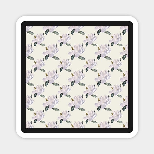 Decorator 2021 Magnolia Array on Ecru 5748 Magnet by ArtticArlo