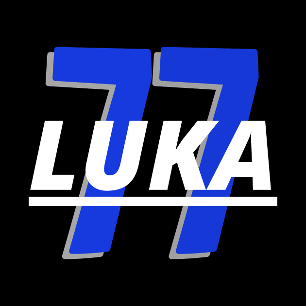 LUKA 77- Dallas Mavs Black t-shirt by Just4U