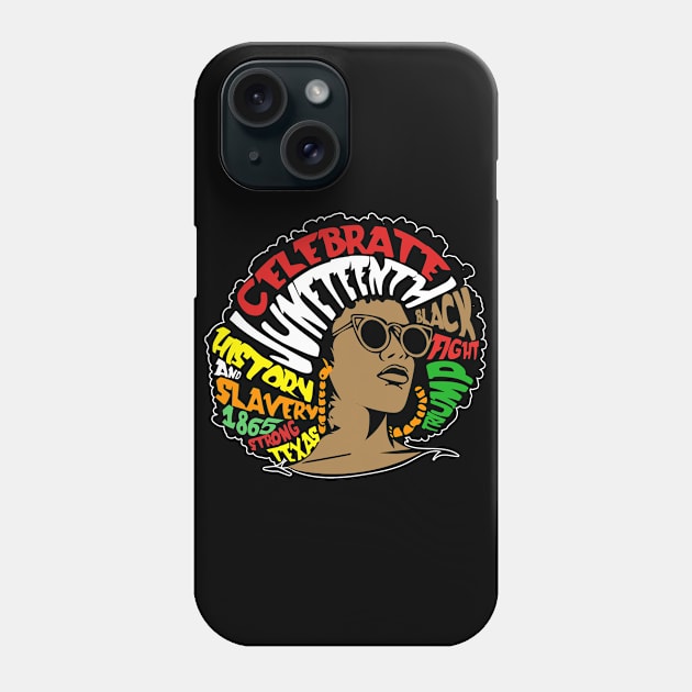 Juneteenth Black Power History Culture Melanin Shirt Phone Case by Thomas Mitchell Coney