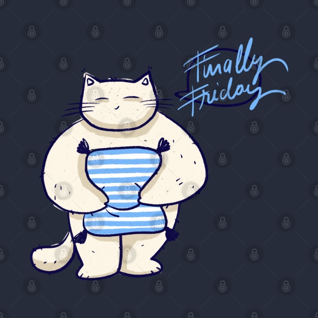 Finally Friday for the tired cat by iulistration