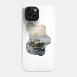 Impasto Seascape in Light Indigo Phone Case