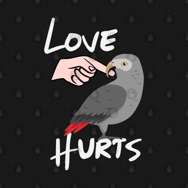 Love Hurts Timneh Grey Parrot Biting Finger by Einstein Parrot