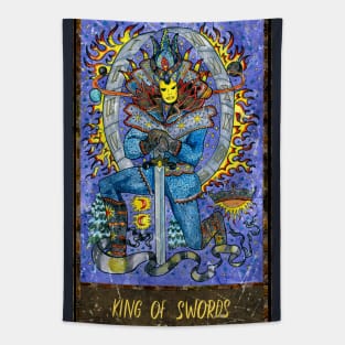 King Of Swords. Magic Gate Tarot Card Design. Tapestry