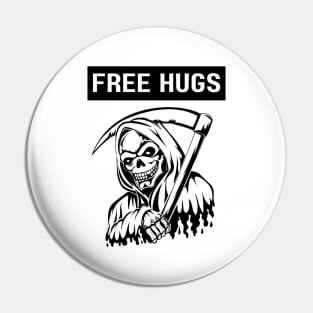 Free Hugs Grim Reaper Pin