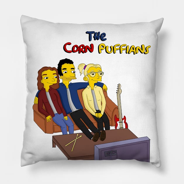 Limited Edition Transparent Simpsons Inspired Corn Puffians Design! Pillow by Corn Puff Records