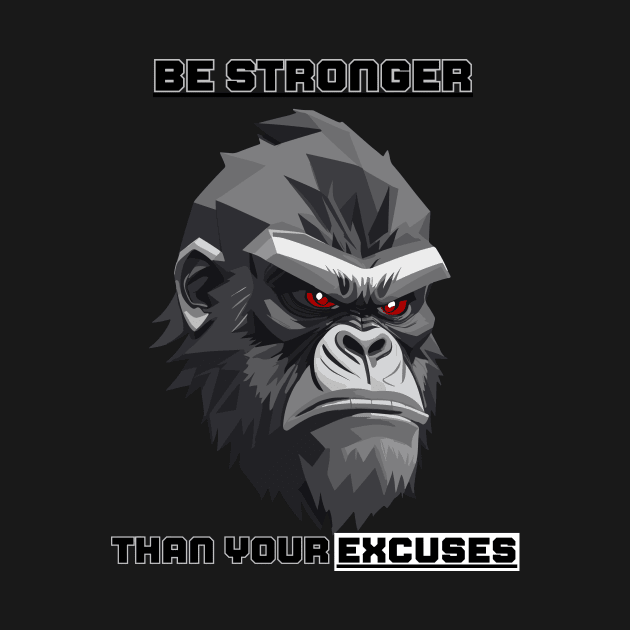 Gorilla  Motivational Gym Quote by Stoiceveryday