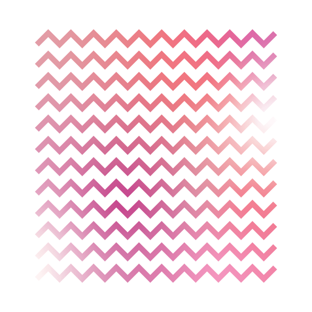 Chevron Stripes Pretty in Pink Gradient by murialbezanson