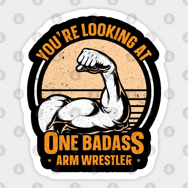 Arm wrestling Sticker