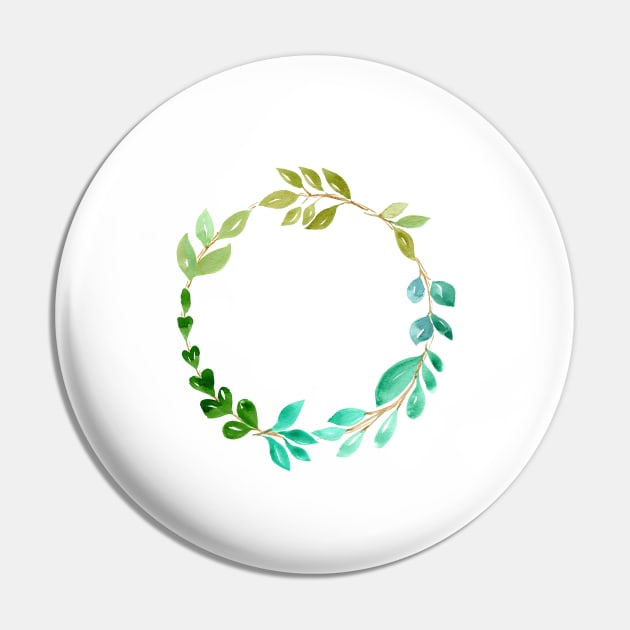 wreath of leaves watercolor Pin by annalisaamato