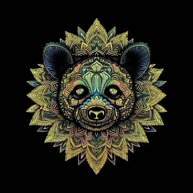 Mandala Panda Bear Illustration - Zen Animal Art by TeeTrendz