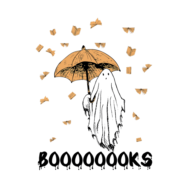 Boooooks Boo Ghost Reading Book Halloween Costume Gifts by Fowlerbg