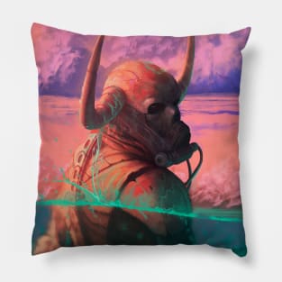 Demon skull Pillow