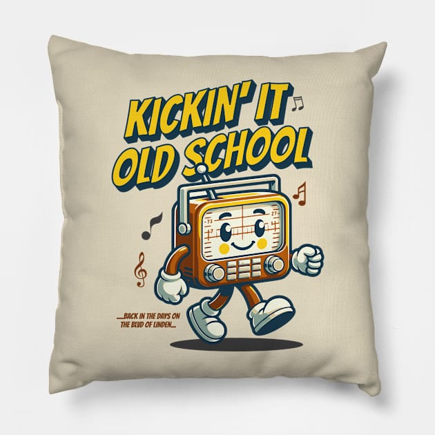 KICKIN IT OLD SCHOOL Pillow by VibesbyLN