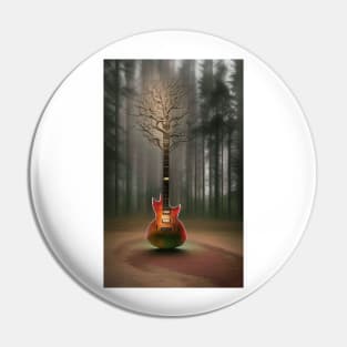 Acoustic Guitar Tree Of Life Guitar Player Nature Guitarist Pin