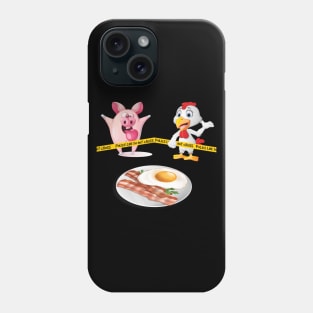 'Police Line Do Not Cross Pig And Chicken' Pig Gift Phone Case