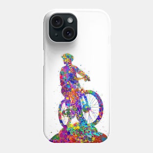 Mountain biker men Phone Case