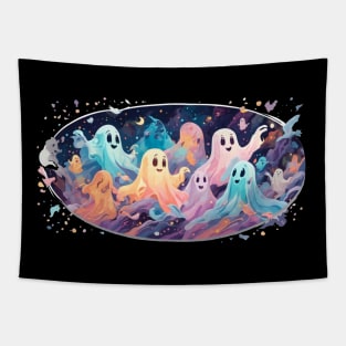 COLORFUL GHOSTS IN PASTEL COLOR Tapestry