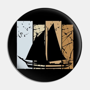 Sailing Retro Vintage Lake Skipper Water Pin