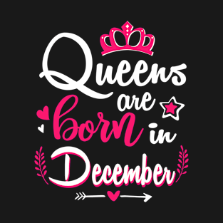 Women Queens Are Born In December T-Shirt