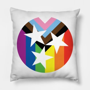 Tennessee Flag Rainbow Shirt, TN Flag, LGBT, LGBTQIA, Bisexual, Asexual, Pride flag, Gay, Lesbian, Trans, Queer, Nashville, Memphis, Chattanooga Pillow