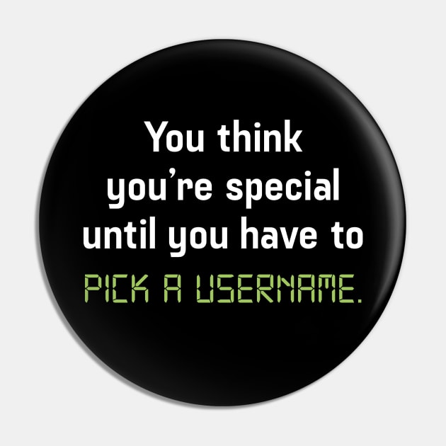 Pick A Username Pin by LuckyFoxDesigns