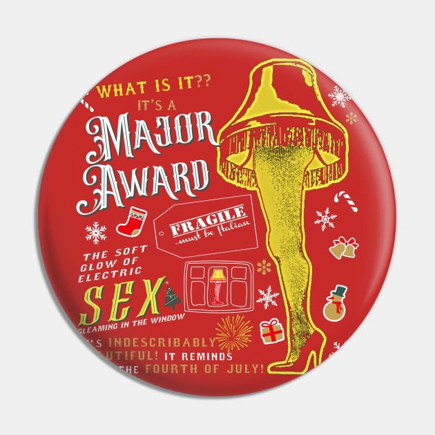 It's A Major Award Leg Lamp  A Christmas Story Pin by Alema Art