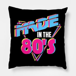 Made In The 80s 1980s Retro Nineteen Eighties Vintage Music Pillow