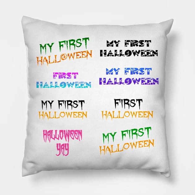 My First Halloween stickers Pillow by Dolta