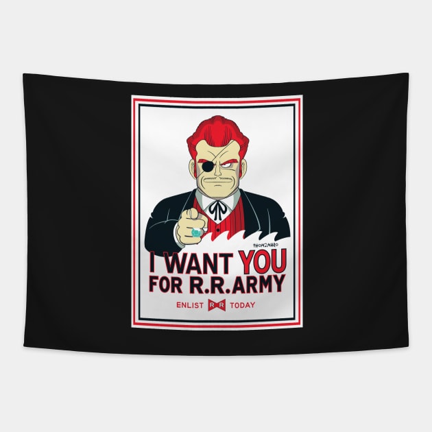 Commander Red Wants YOU! Tapestry by thom2maro